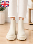 Ladies Off White Chelsea Boots - StylePhase SA
