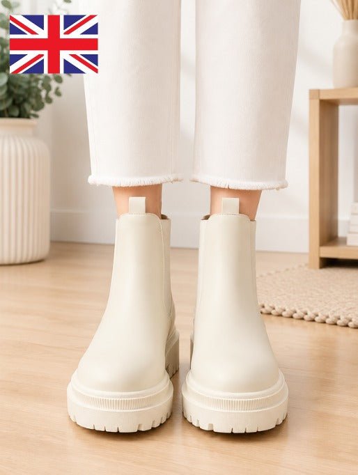 Ladies Off White Chelsea Boots - StylePhase SA
