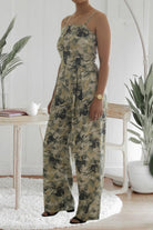 Ladies Olive And Green Strappy Pleated Jumpsuit - StylePhase SA