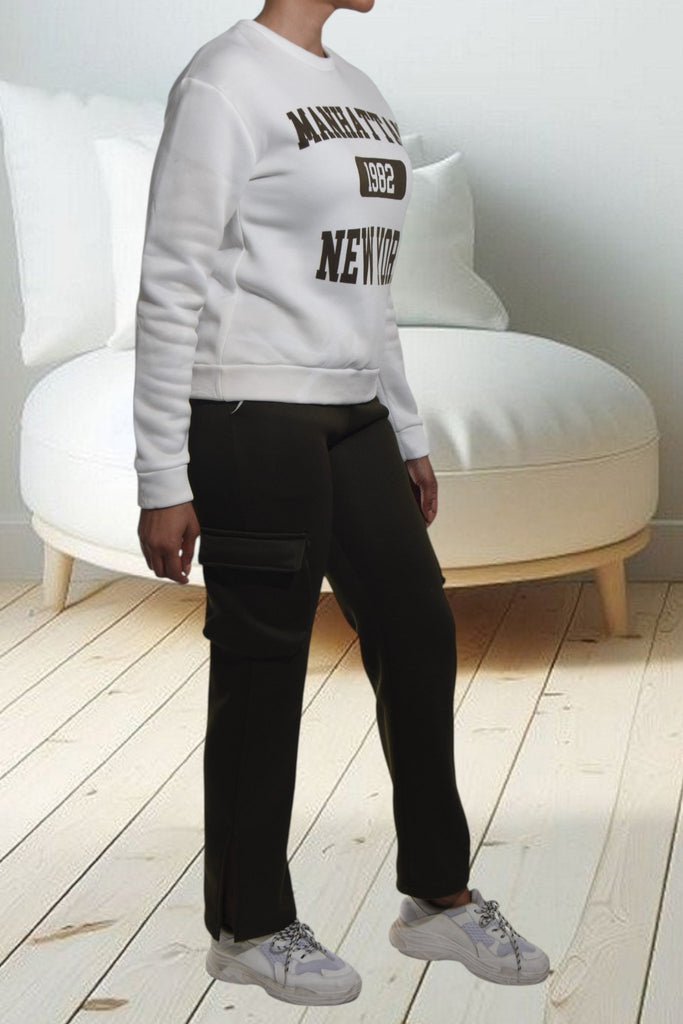 Ladies Olive Brushed Fleece Set - StylePhase SA