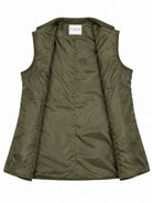 Ladies Olive Double Breasted Belted Longline Waistcoat - StylePhase SA