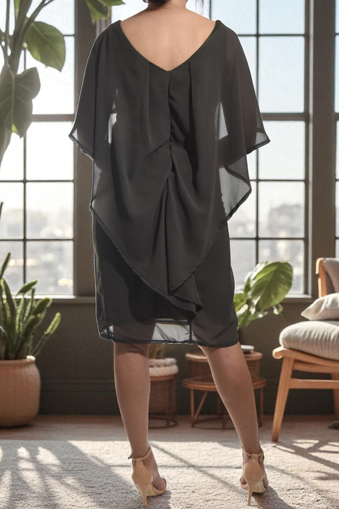 Ladies Olive Flutter Sleeve Dress - StylePhase SA