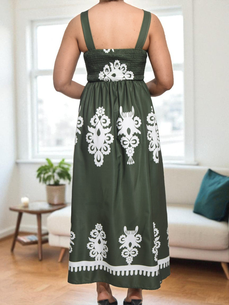 Ladies Olive Front Slit Dress - StylePhase SA