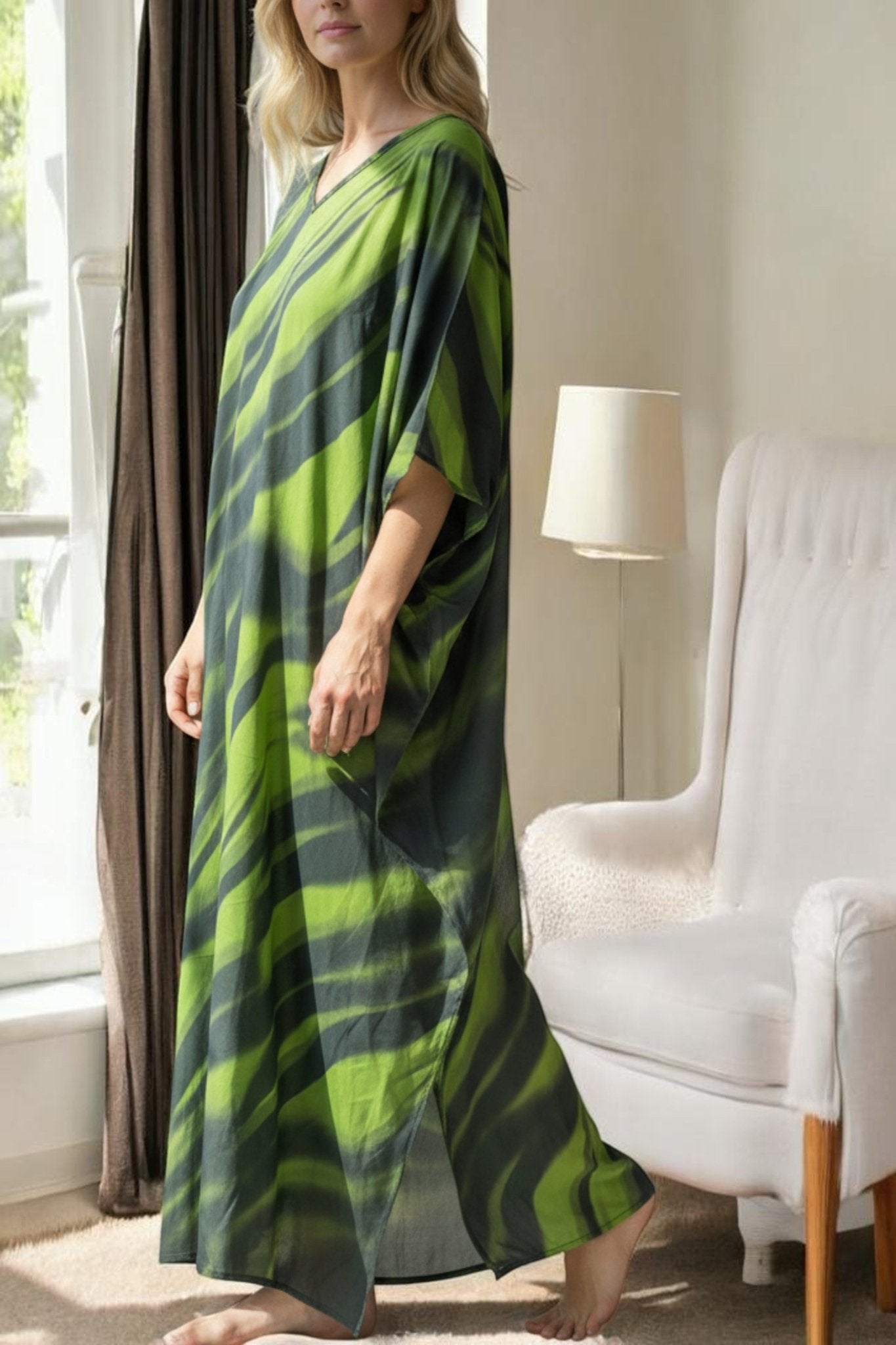 Ladies Olive Green Free Size Kaftan - StylePhase SA