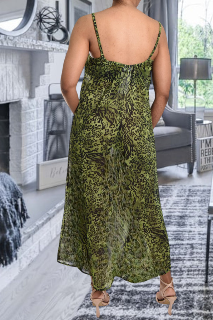 Ladies Olive Maxi Dress - StylePhase SA