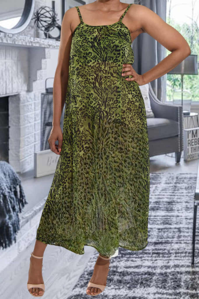 Ladies Olive Maxi Dress - StylePhase SA