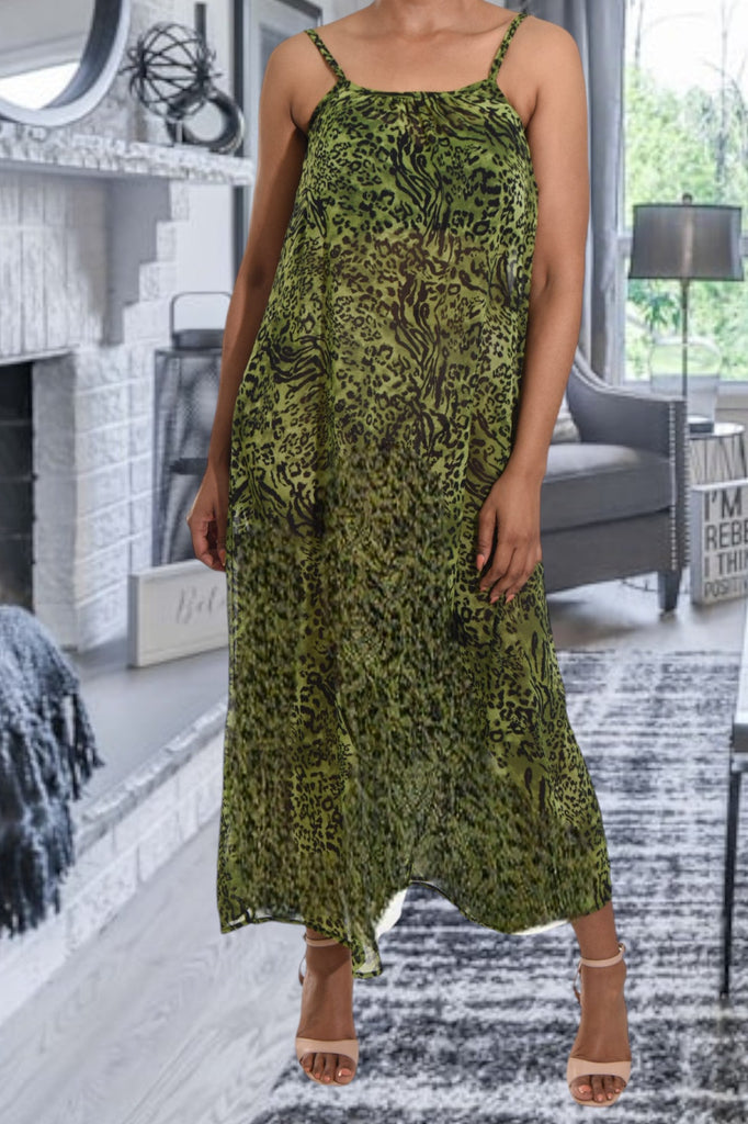 Ladies Olive Maxi Dress - StylePhase SA