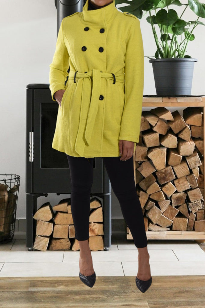 Ladies Olive Melton Coat - StylePhase SA