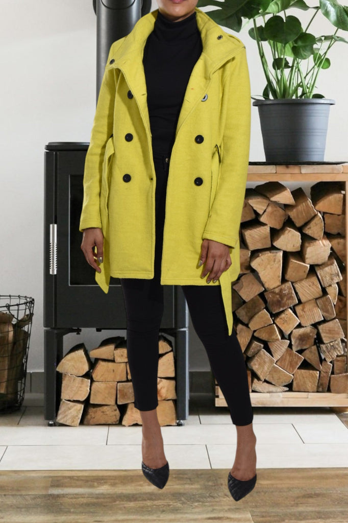 Ladies Olive Melton Coat - StylePhase SA