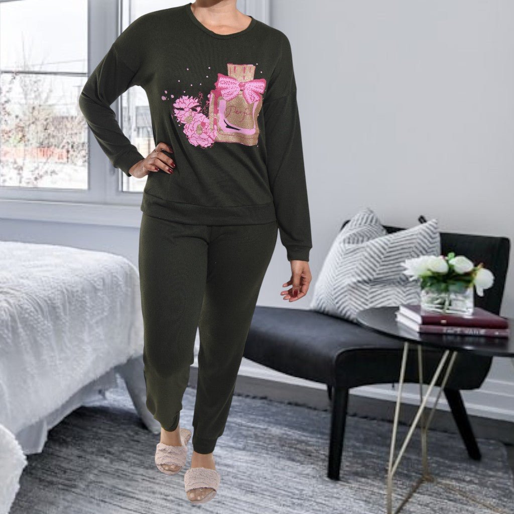 Ladies Olive Perfume Pj Set - StylePhase SA