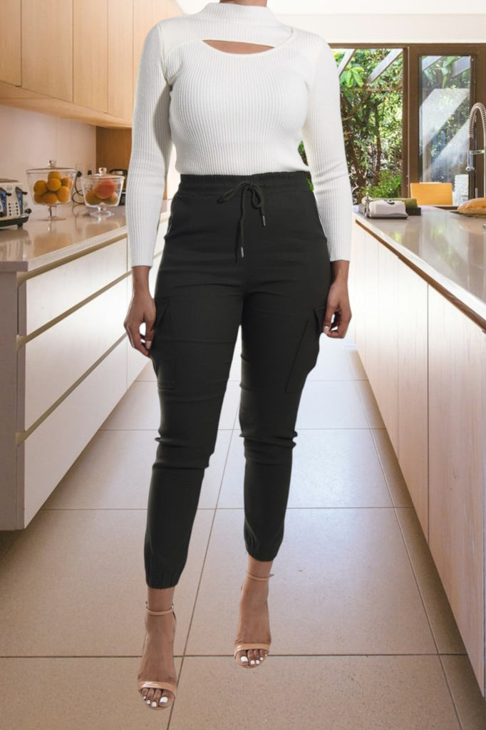 Ladies Olive Pocket Pants - StylePhase SA