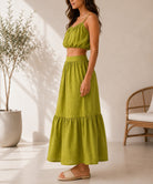 Ladies Olive Skirt Two-Piece Set - StylePhase SA