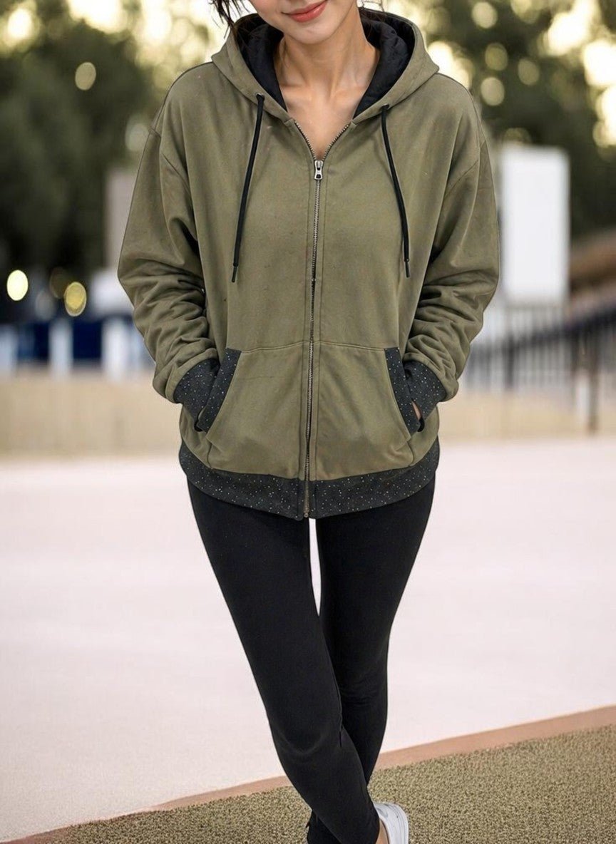 Ladies Olive Zip Jersey - StylePhase SA