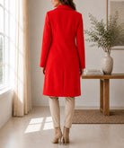 Ladies Orange 3 Button Melton Coat - StylePhase SA