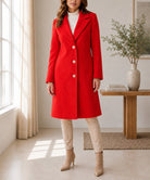 Ladies Orange 3 Button Melton Coat - StylePhase SA