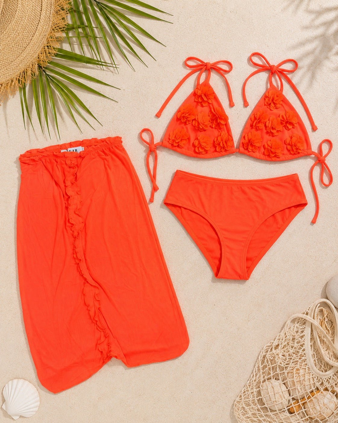 Ladies Orange 3 Piece Swim Set - StylePhase SA