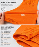 Ladies Orange Activewear Tights-Ribbed - StylePhase SA