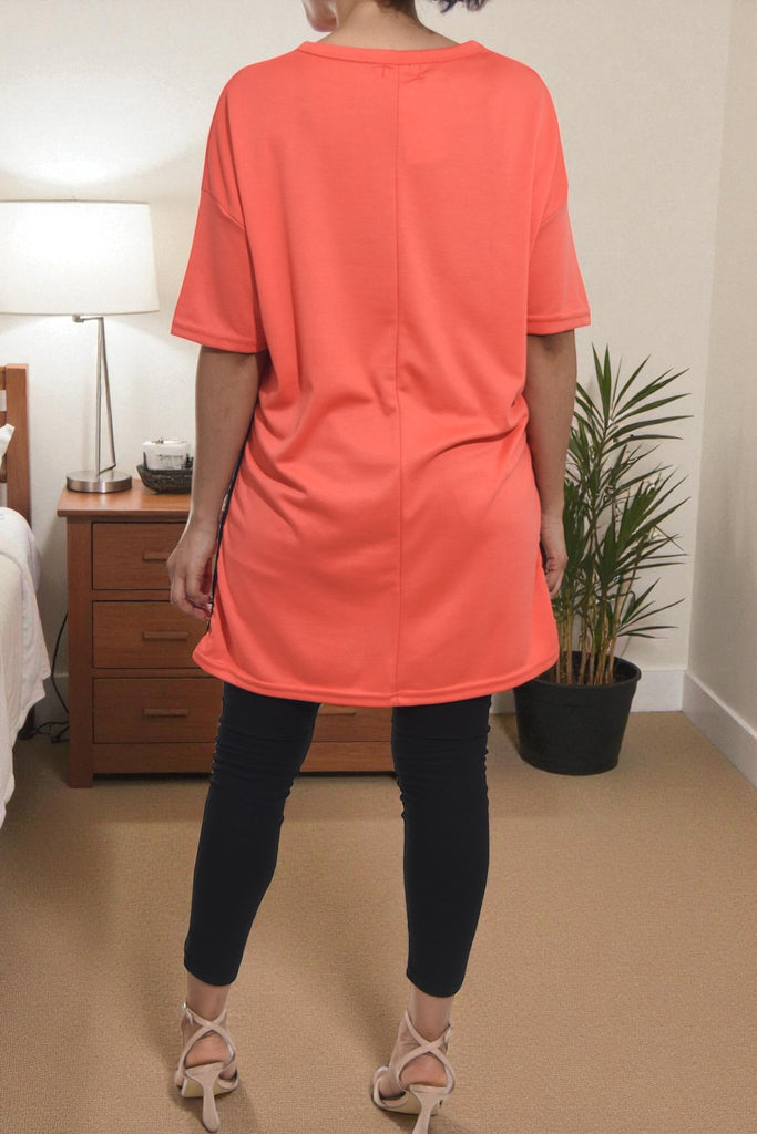 Ladies Orange Curve Plus Top - StylePhase SA