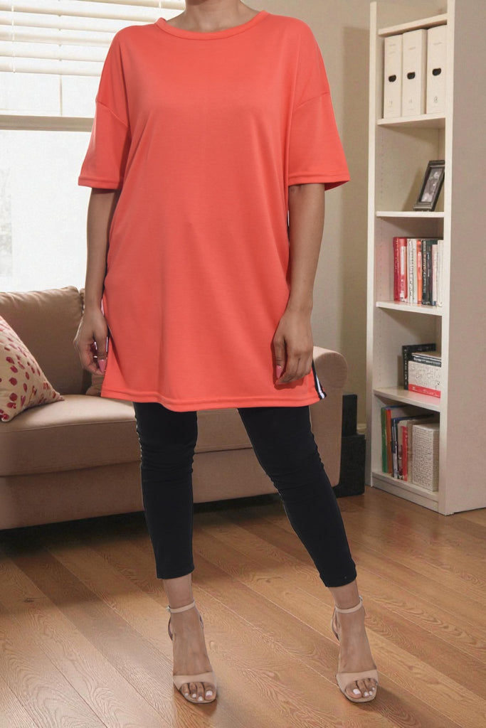 Ladies Orange Curve Plus Top - StylePhase SA