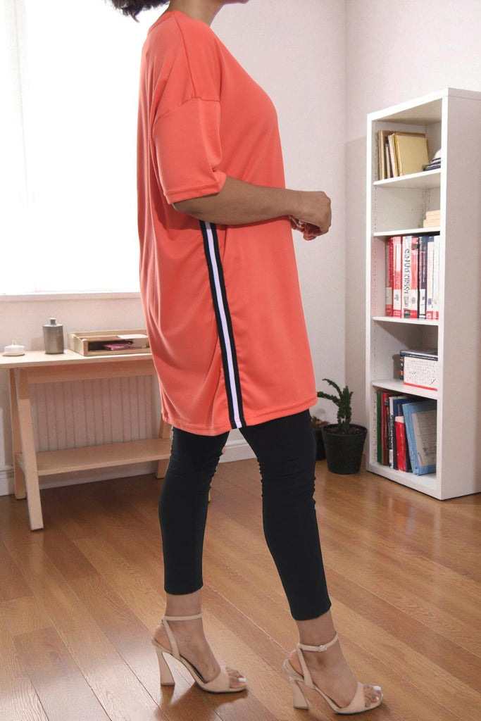 Ladies Orange Curve Plus Top - StylePhase SA