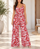 Ladies Orange Floral Strappy Jumpsuit - StylePhase SA