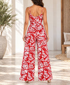 Ladies Orange Floral Strappy Jumpsuit - StylePhase SA