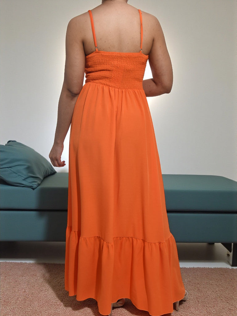 Ladies Orange Front Tie Dress - StylePhase SA