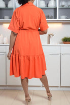 Ladies Orange Mini Pocket Dress - StylePhase SA