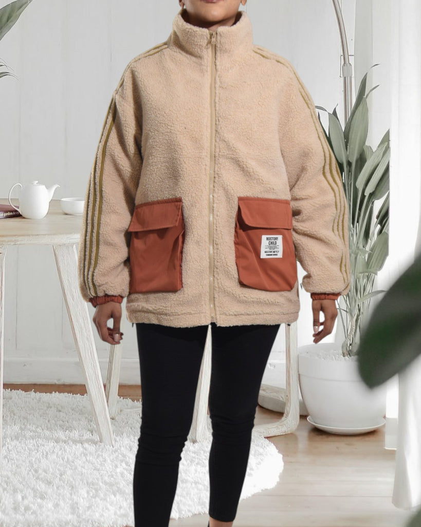 Ladies Orange Pocket Jacket - StylePhase SA