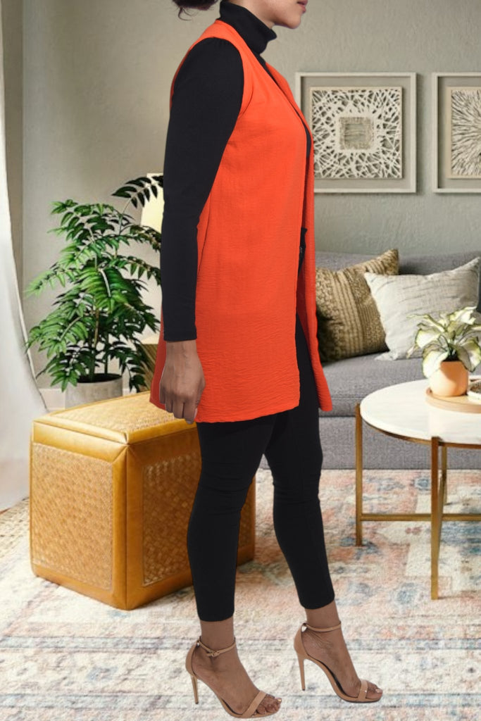 Ladies Orange Sleeveless Air Flow Gilet - StylePhase SA