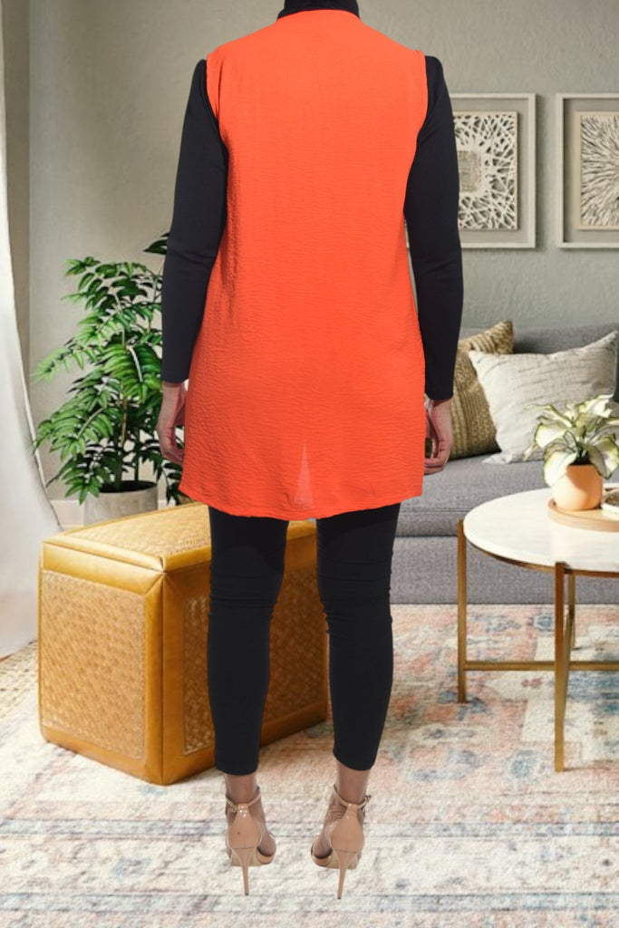 Ladies Orange Sleeveless Air Flow Gilet - StylePhase SA