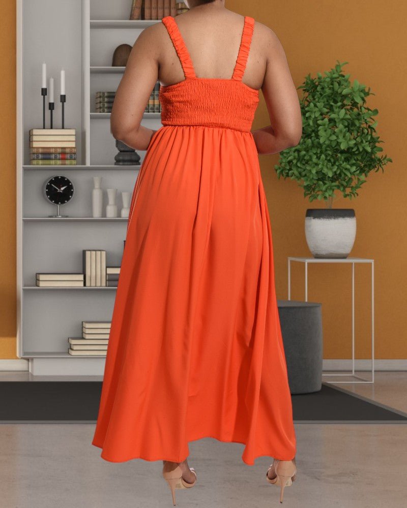 Ladies Orange Strappy Maxi Dress - StylePhase SA