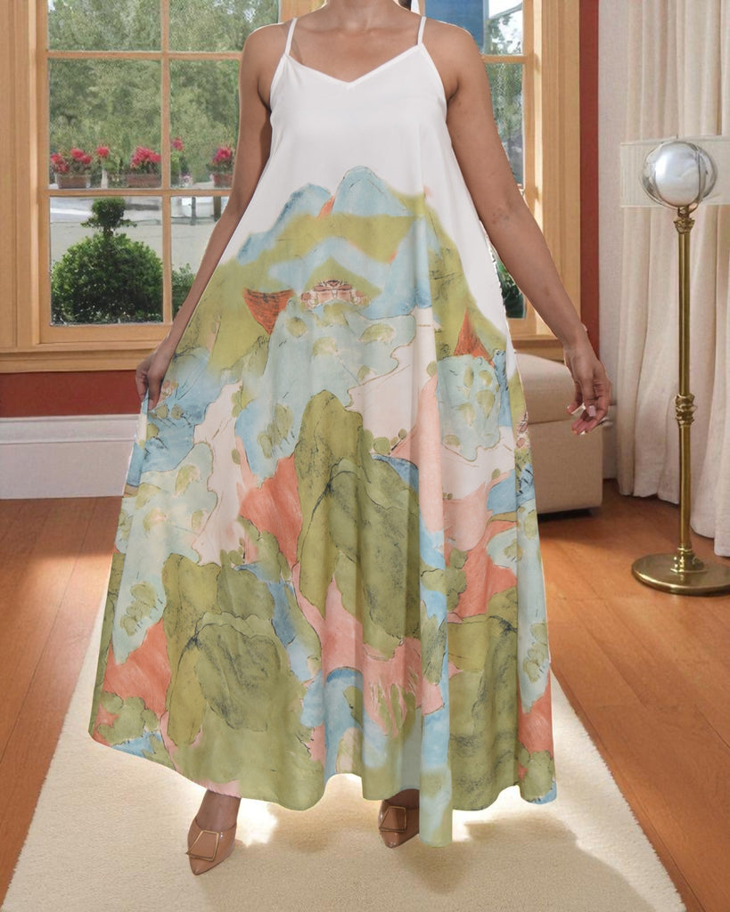 Ladies Oversized Olive Printed Pocket Dress - StylePhase SA