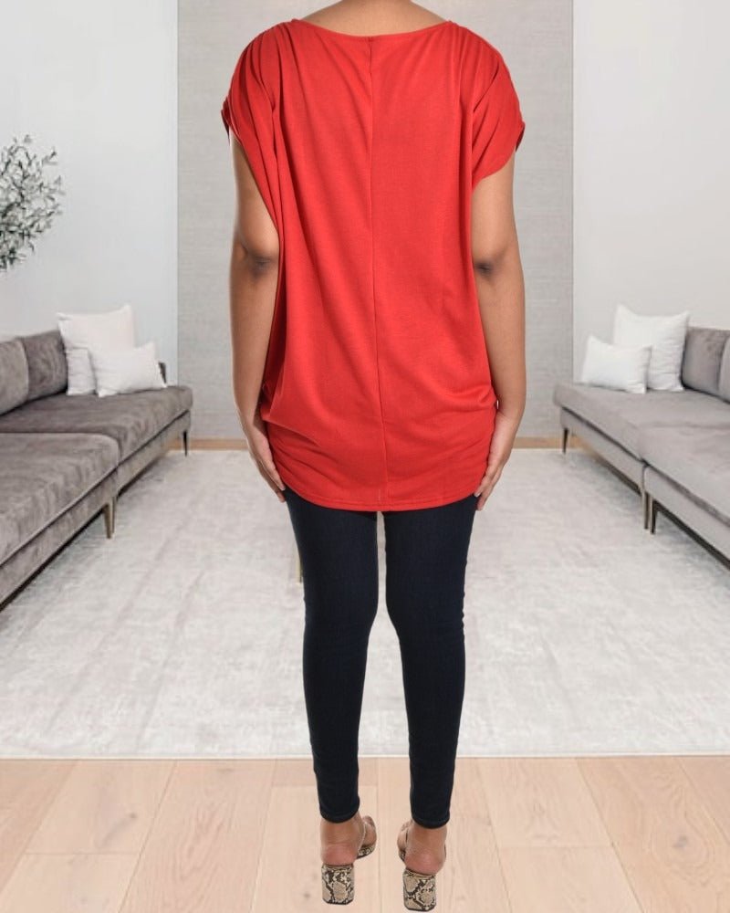 Ladies Oversized Red Top - StylePhase SA