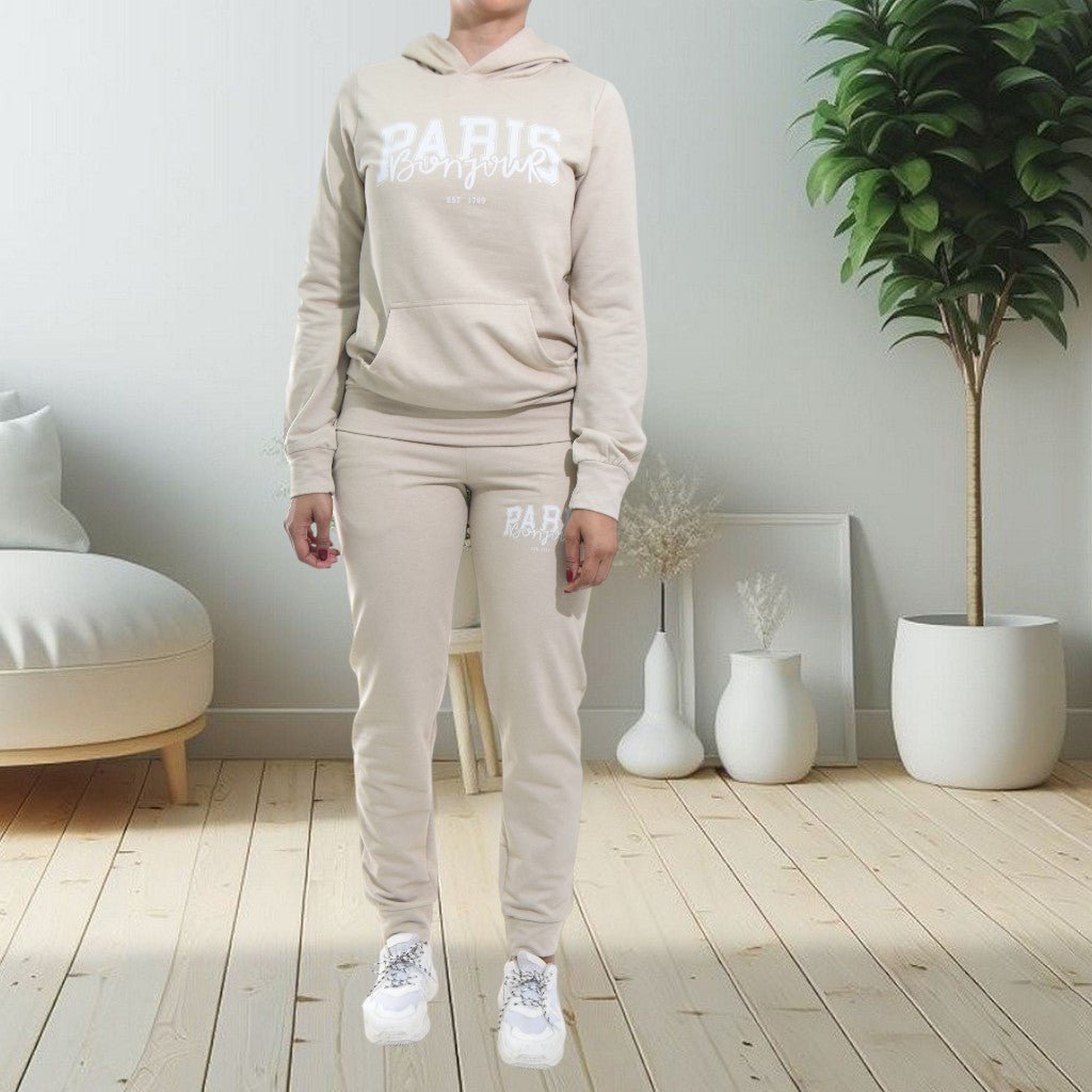 Ladies Paris Printed Color Tracksuit Set - StylePhase SA