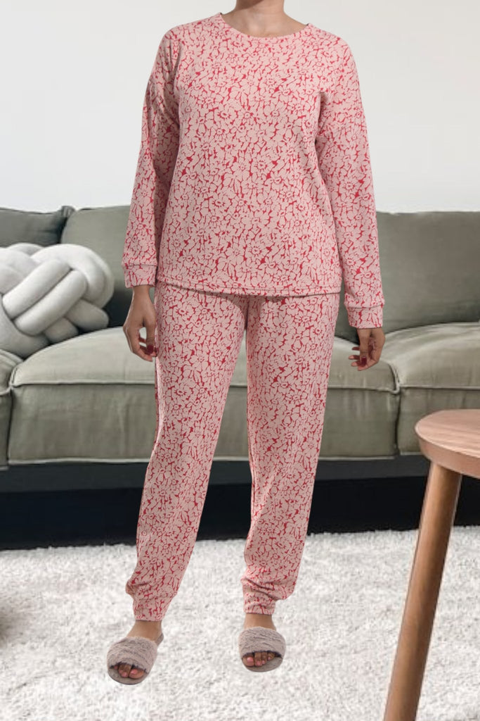 Ladies Peach And Red Pajama Set - StylePhase SA