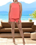 Ladies Peach Buckle Top - StylePhase SA