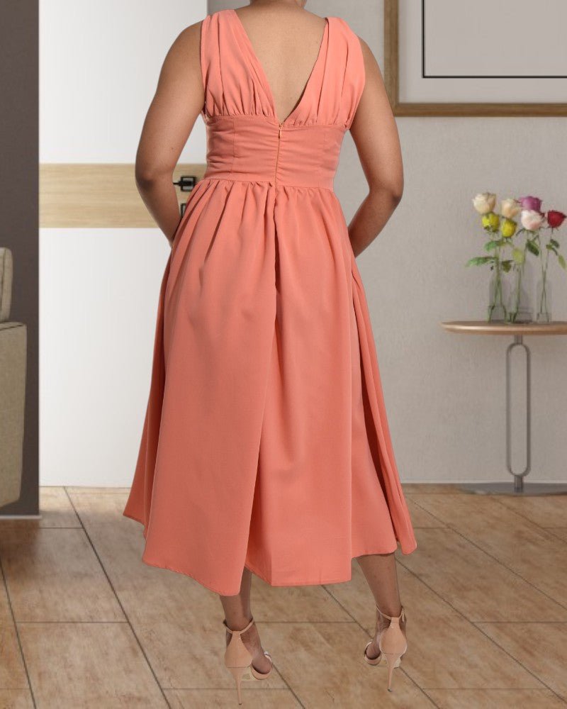 Ladies Peach Corset Dress - StylePhase SA