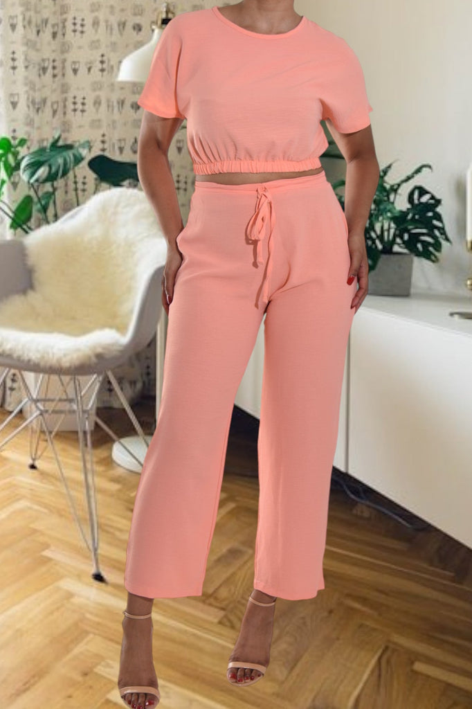 Ladies Peach Crop Set - StylePhase SA