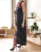 Ladies Peach Flower Bodycon Dress - StylePhase SA