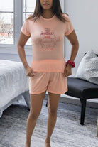 Ladies Peach Knit Pj Set - Beautiful Me - StylePhase SA