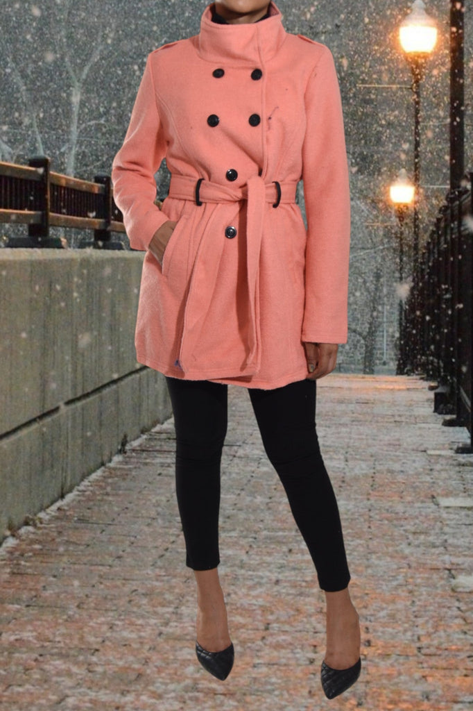 Ladies Peach Melton Coat - StylePhase SA