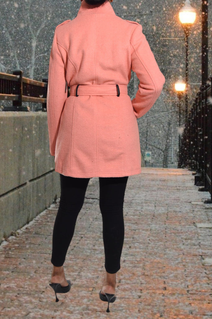 Ladies Peach Melton Coat - StylePhase SA