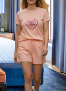 Ladies Peach Petite Knit Pj Set - Fabulous - StylePhase SA
