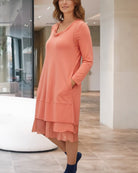 Ladies Peach Pocket Dress - StylePhase SA