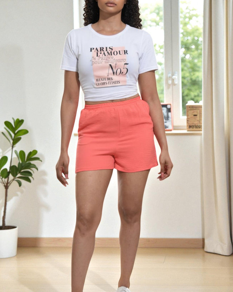 Ladies Peach Pocket Shorts - StylePhase SA