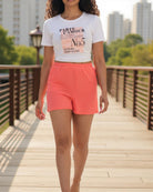 Ladies Peach Pocket Shorts - StylePhase SA