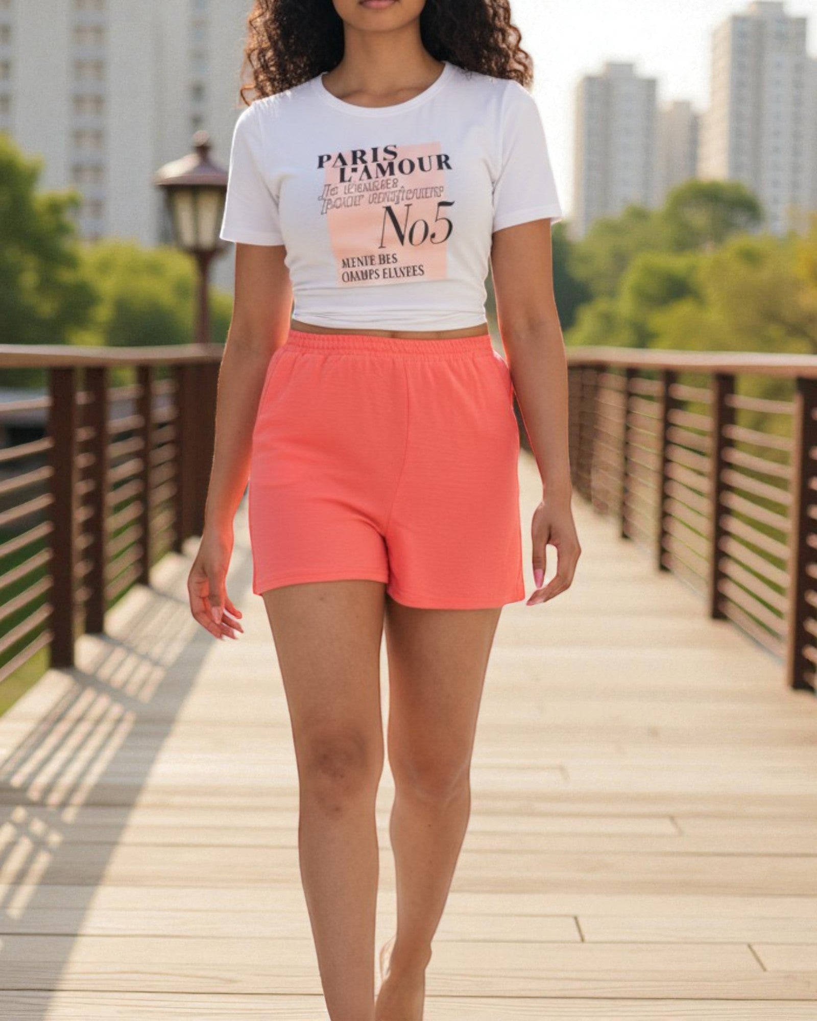 Ladies Peach Pocket Shorts - StylePhase SA