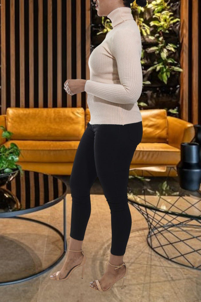 Ladies Peach Polo Neck Jersey - StylePhase SA