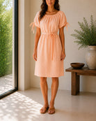 Ladies Peach Tunic Tie Dress - StylePhase SA